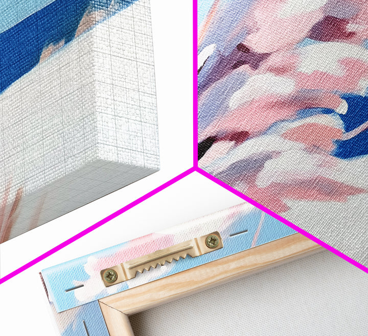 Beach Grass Art, Coastal Sand Dunes, Ocean Breeze Painting, Seaside Nature Print, Nautical Wall Decor, Framed Canvas Print