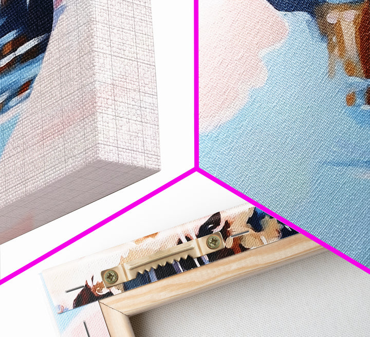 River Reflection, Serene Water Scene, Tranquil Nature Wall Art, Soft Pastel Landscape, Rustic Wilderness Decor, Framed Canvas Print