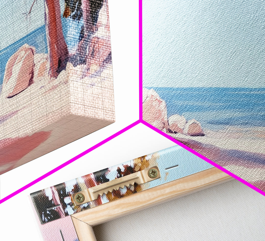 Beach View, Forest Path, Serene, Canvas Print, Coastal Home Decor, Nature Wall Art, Minimalist Art, Bedroom Wall Art, Tranquil Aesthetic