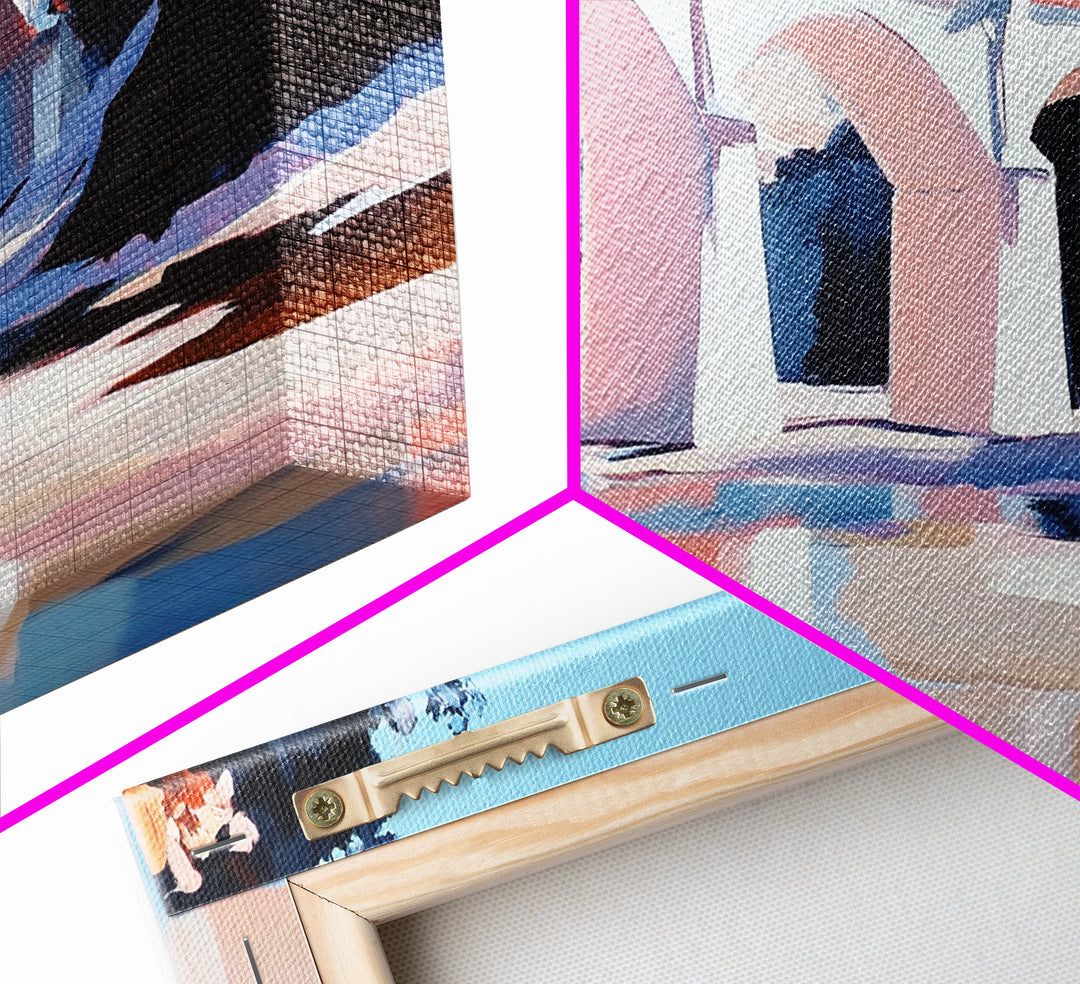 Bridge Reflection, Scenic River, Pastel Landscape, Canvas Print, Architecture Art, Living Room Wall Art, Minimalist Water Scene, Travel Art