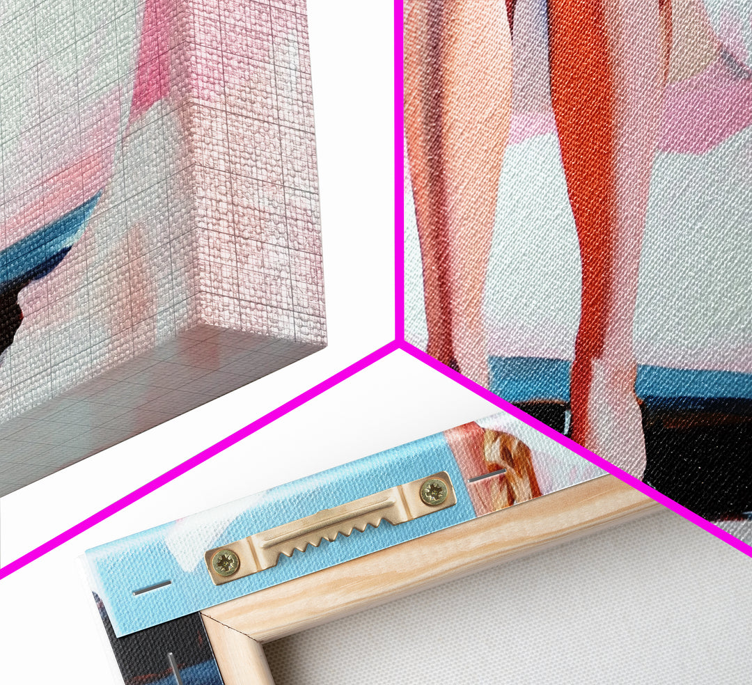 Barefoot on Boat, Coastal Lifestyle, Serene Beach Art, Nautical Aesthetic, Minimalist Wall Decor, Pastel Home Art, Canvas Print