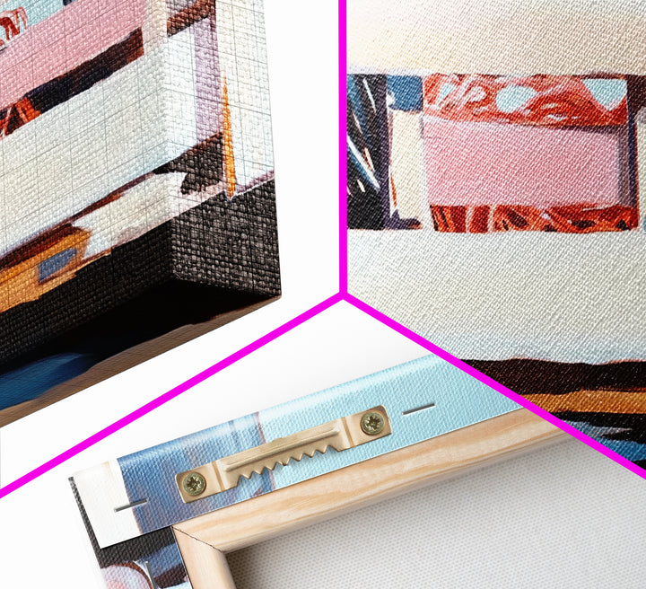 Boardwalk by the Beach, Coastal Landscape Print, Seaside Home Decor, Nautical Beach House, Minimalist Summer Art, Living Room Canvas Print