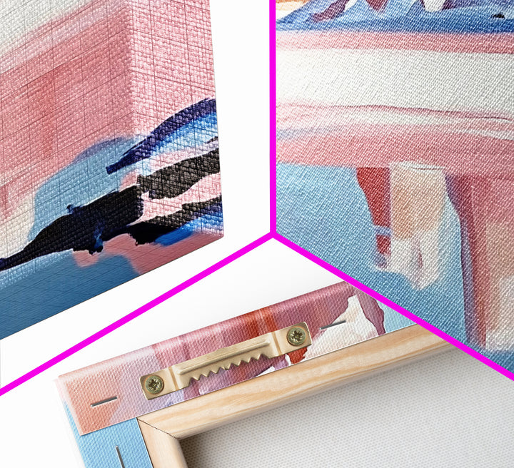 Desert Canyon Reflection, Southwest Landscape Art, Boho Nature Print, Western Wall Decor, Earthy Minimalist, Living Room Framed Canvas Print