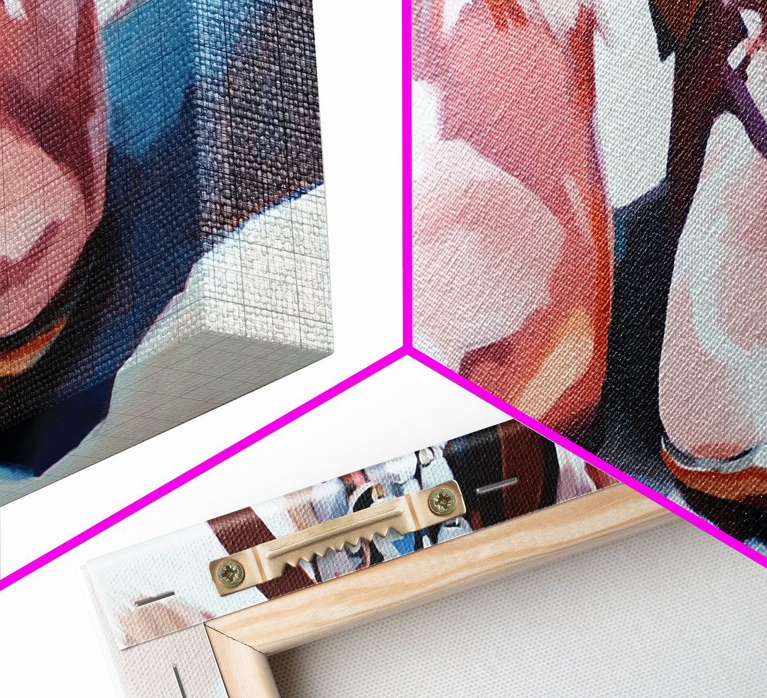 Boho Boots, Western Fashion, Beaded Cowboy Style, Rustic Aesthetic, Country Chic Decor, Modern Americana Art, Bedroom Wall Art