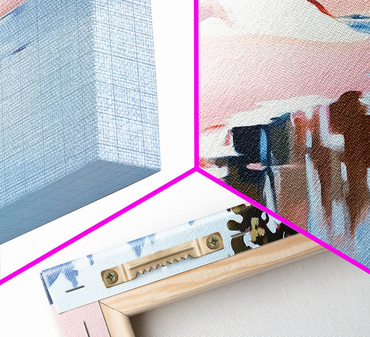 Coastal Tree, Overhang, Canvas Print, Ocean-inspired decor, modern beach wall art, pastel seascape, tranquil scenery, tropical vibes