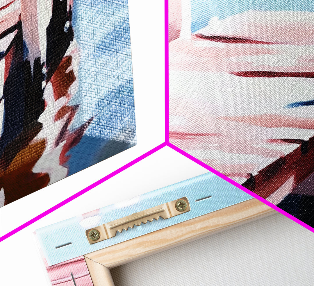 Dock on Water, Minimalist Seascape, Coastal Decor, Nautical Wall Art, Modern Beach Home, Summer Vibes, Blue Wall Art, Framed Canvas Print