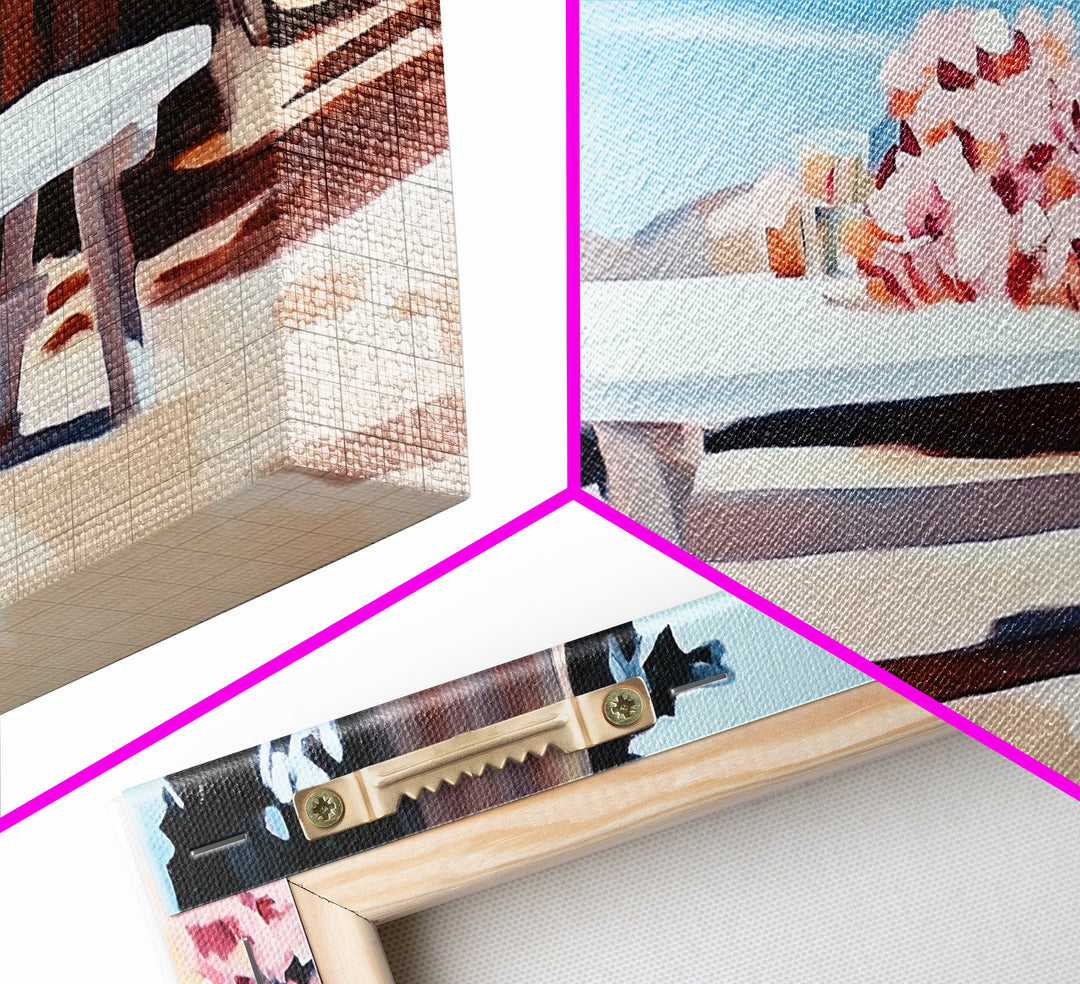 Beach Picnic, Seaside Dining, Summer Wall Art, Framed Canvas Print, Coastal Decor, Relaxing Atmosphere, Kitchen Art, Nautical Aesthetic