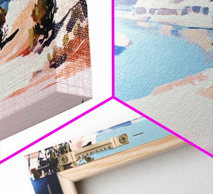 Desert River, Southwest Landscape, Canvas Print, Boho Wall Art, Nature Painting, Earthy Home Decor, Western Art, Office Wall Art