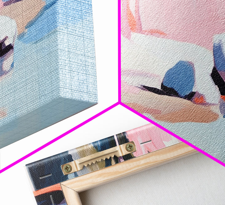 Rocky Beach, Nature Scene, Framed Canvas Print, Minimalist Seascape, Ocean Wall Art, Earthy Home Decor, Modern Coastal Art, Office