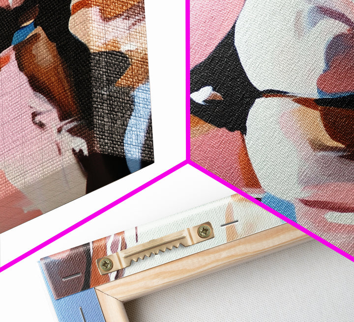 River Rocks, Reflections, Framed Canvas Print, Minimalist Nature Art, Abstract Water Scene, Earthy Wall Art, Modern Decor, Living Room