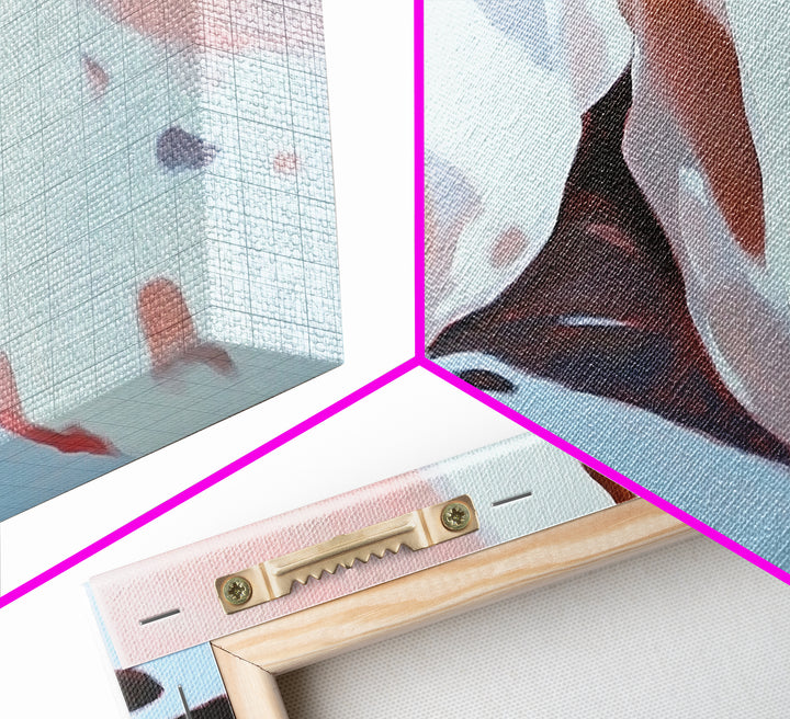 Close Up, Abstract Soft Art, Dreamy Minimalist Painting, Pastel Blue and Pink, Aesthetic Wall Decor, Neutral Modern Art, Canvas Print