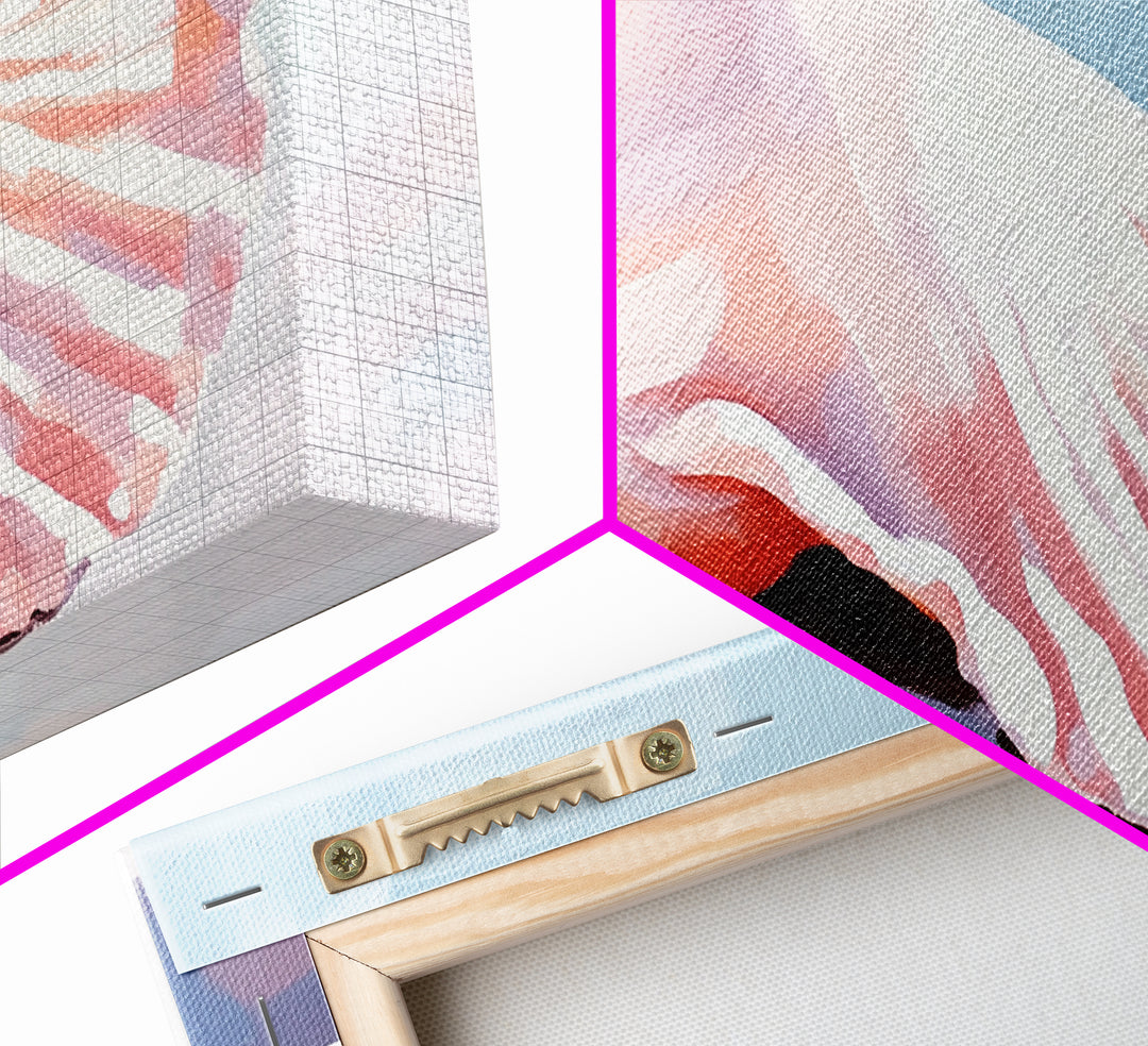 Conch Shell, Beach, Pastel, Framed Canvas Print, Coastal Wall Art, Tropical Decor, Seashell Aesthetic, Living Room Accent Piece