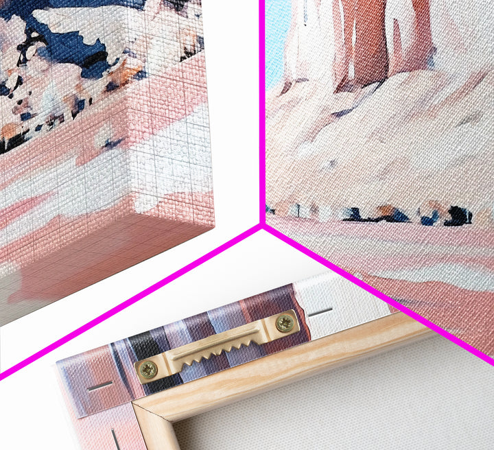 Desert Rock, Monument Valley, Southwestern Art, Minimalist Landscape, Earthy Wall Art, Rustic Home Decor, Framed Canvas Print, Modern Western