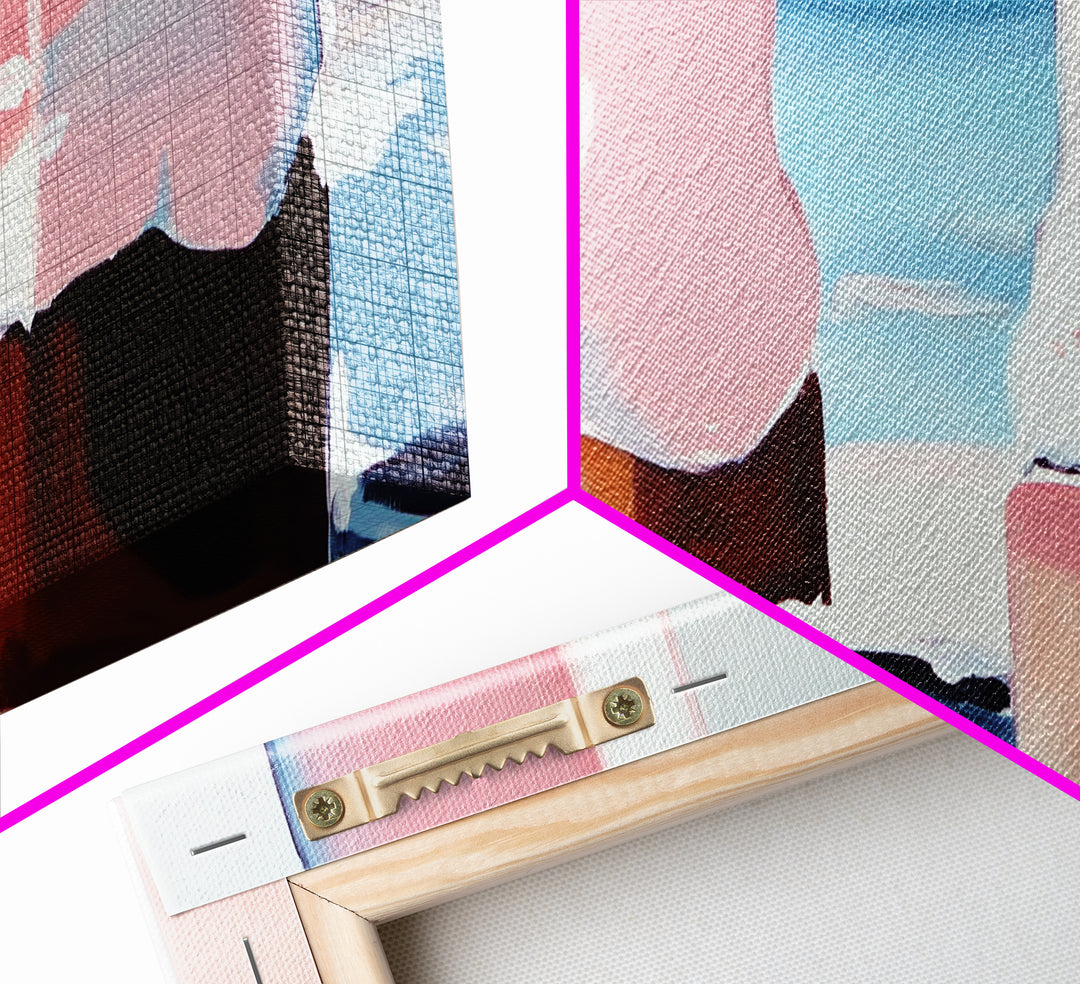 Coastal Pier, Beachside Serenity, Nautical Theme, Ocean Blue Artwork, Minimalist Coastal Art, Tranquil Scene, Canvas Print, Entryway