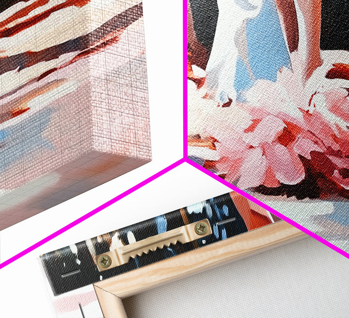 Blush Wedding, Romantic Art, Framed Canvas Print, Elegant Wall Decor, Feminine Painting, Modern Bedroom Art, Minimalist Aesthetic