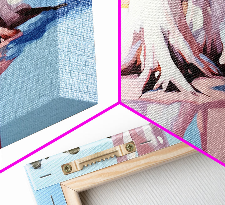 Cypress Reflection, Nature Art, Framed Canvas Print, Landscape Wall Decor, Modern Home Aesthetic, Boho Forest Painting