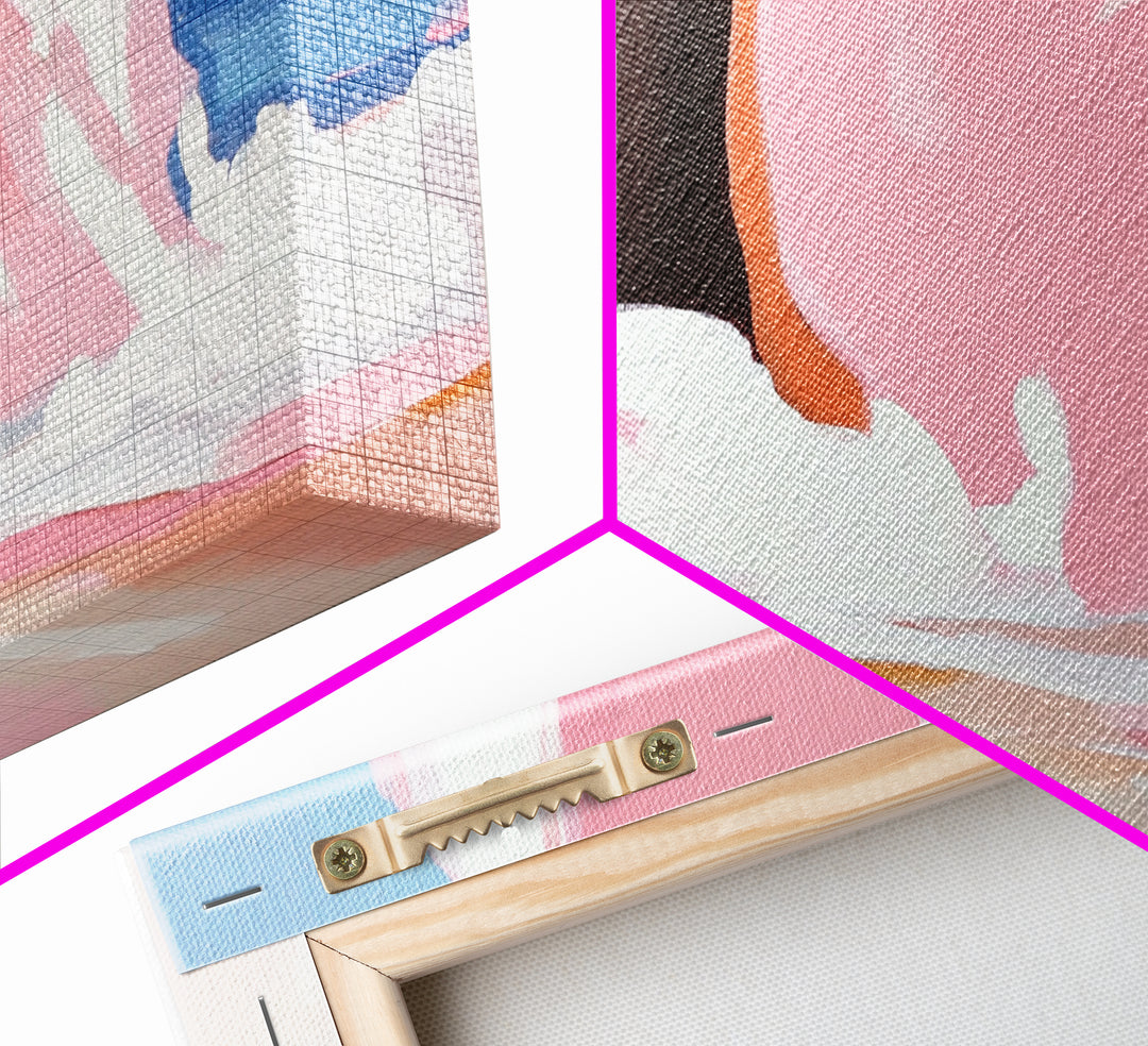 Beach Cliffside, Ocean Waves Art, Coastal Home Decor, Beach Vacation Aesthetic, Minimalist Seascape, Canvas Print, Bedroom Wall Art