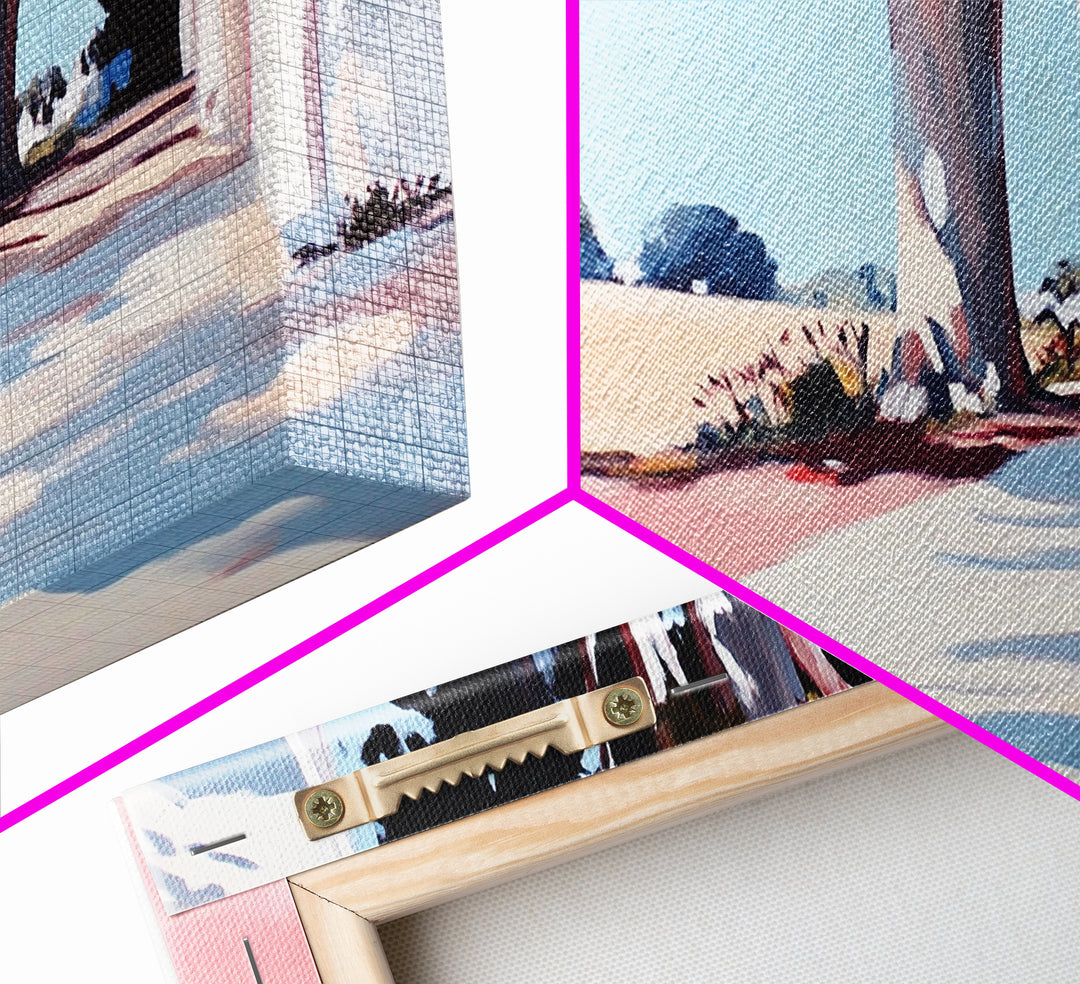 Country Road, Rural Landscape, Serene Nature, Golden Fields, Rustic Farmhouse, Countryside Charm, Warm Autumn Hues, Canvas Print