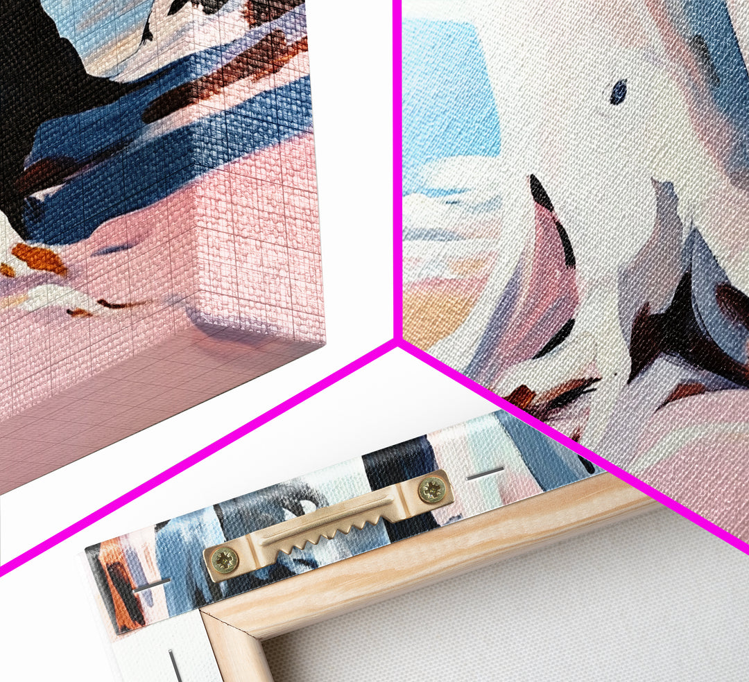 Beach Tree, Coastal Roots, Modern Nature Art, Minimalist Seascape, Living Room Wall Art, Tranquil Landscape, Canvas Print