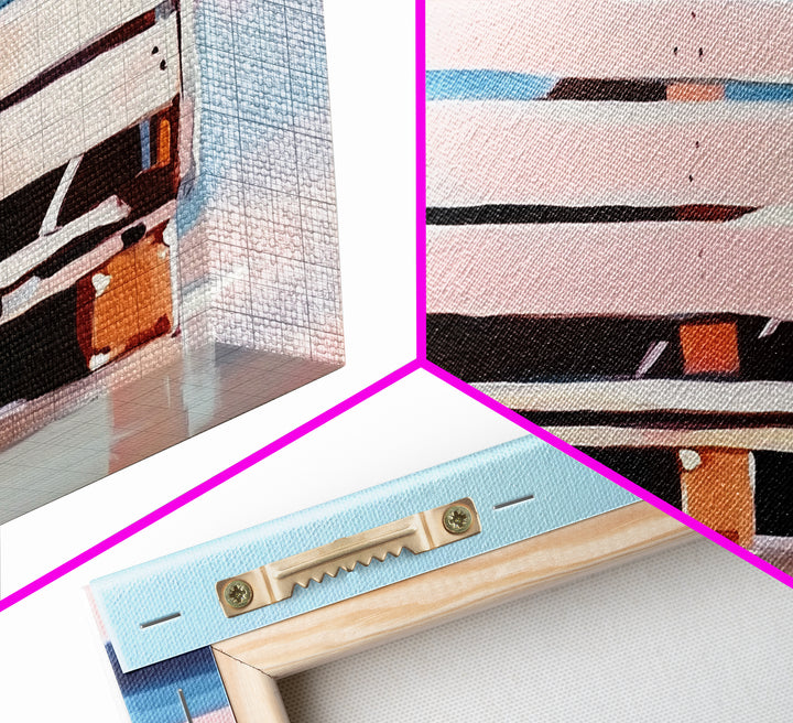 Beach Crate, Coastal Chic, Minimalist Seaside Art, Relaxing Ocean Decor, Modern Nautical Aesthetic, Living Room Wall Art, Canvas Print