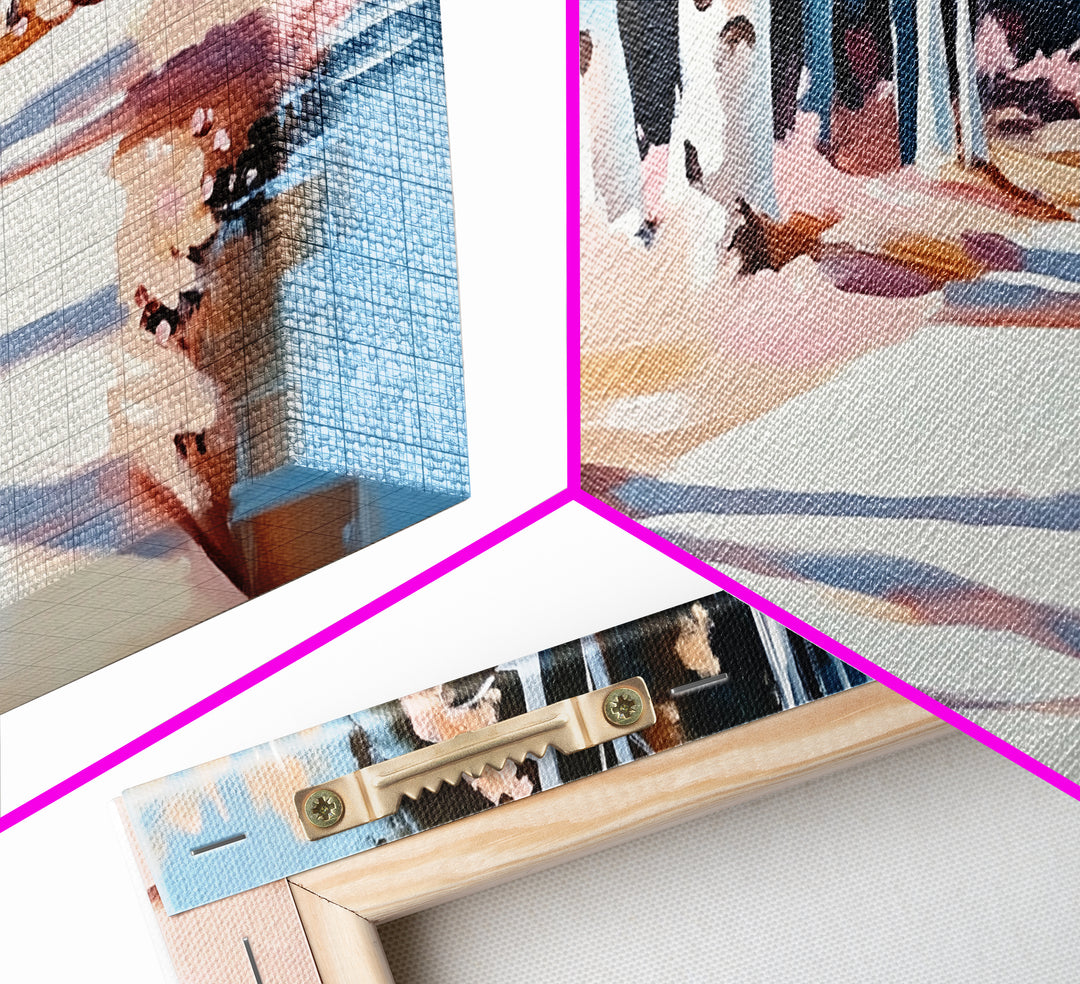 Birch Path, Autumn Landscape, Tranquil Nature Art, Minimalist Forest Print, Warm Neutral Tones, Living Room Wall Art, Canvas Print