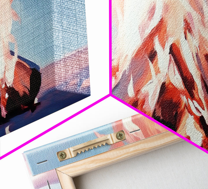 Bonfire, Evening Flames, Warm Wall Art, Fall Aesthetic, Cozy Cabin Decor, Minimalist Nature Art, Framed Canvas Print, Gift Idea