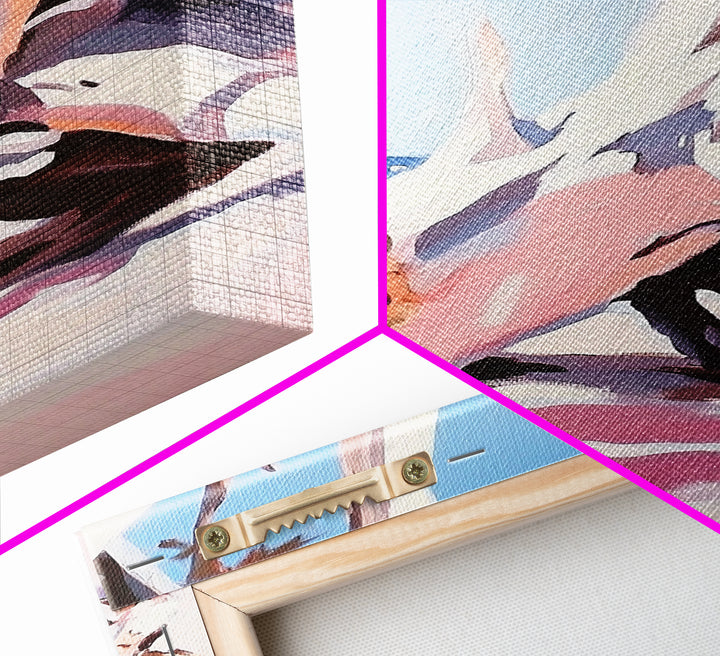 Driftwood Art, Coastal Scene, Beach Sunset, Rustic Ocean Decor, Bohemian Style, Canvas Print, Living Room Wall Art, Nautical Home Decor