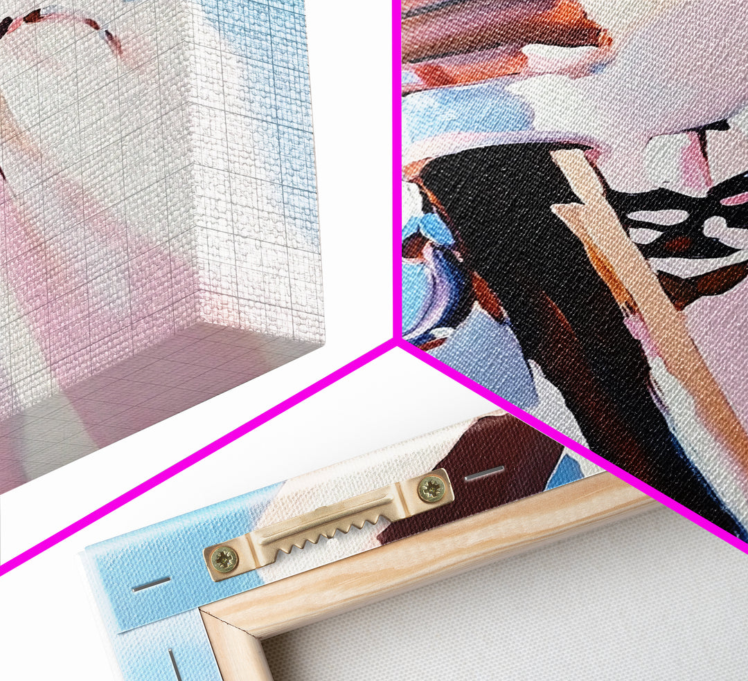 Rowing Oars, Nautical Art, Coastal Home Decor, Ocean Wall Art, Framed Canvas Print, Minimalist Seascape, Beach House Art, Modern Print