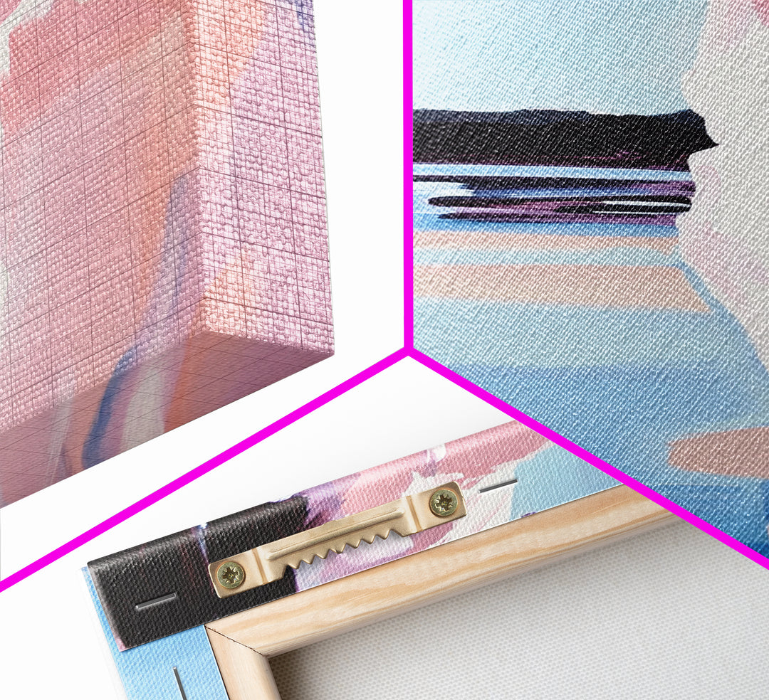 Beach Cliff, Coastal Landscape, Seascape Painting, Canvas Print, Modern Wall Art, Ocean Decor, Minimalist Art, Living Room Wall Art