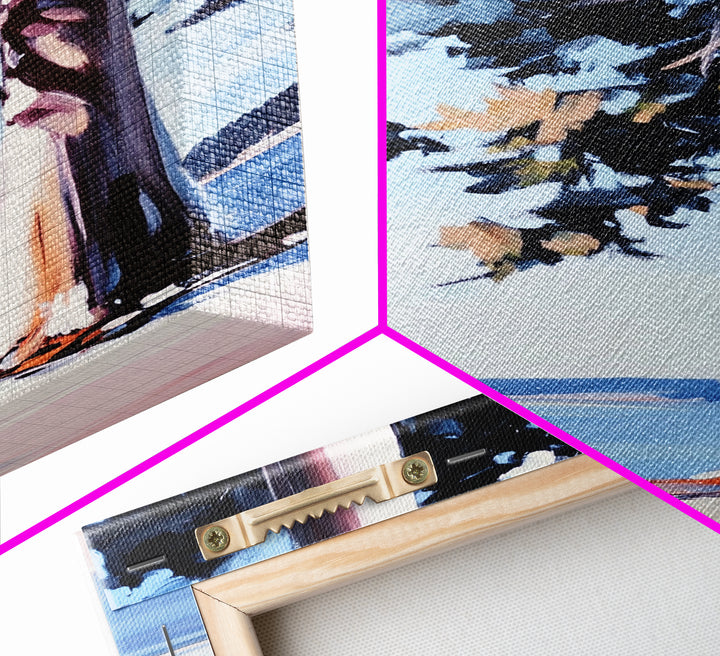 Coastal Tree, Lakeside Art, Tranquil Scene, Framed Canvas Print, Serene Nature Art, Minimalist Landscape, Living Room Wall Art