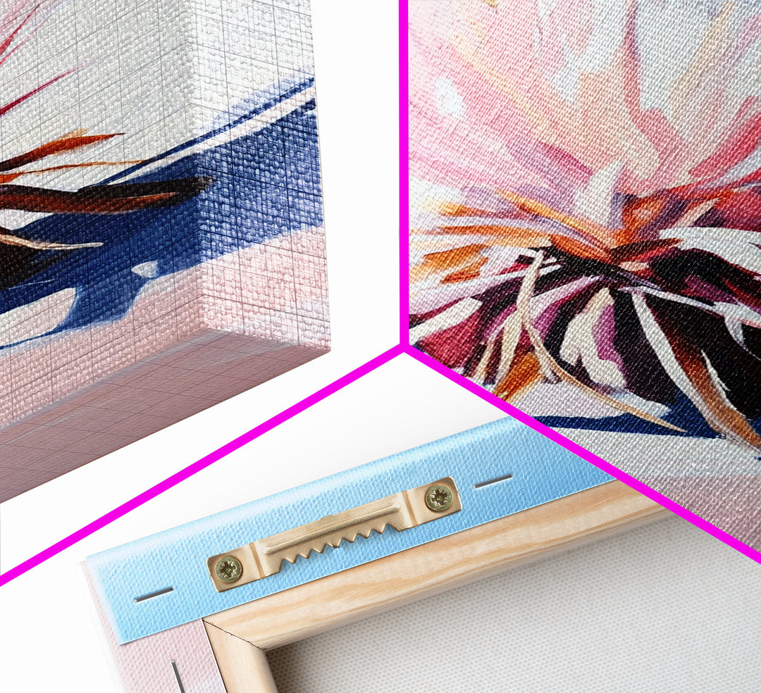 Desert Plant, Soft Pink Tones, Modern Botanical Wall Art, Framed Canvas Print, Southwest Decor, Minimalist Nature Painting