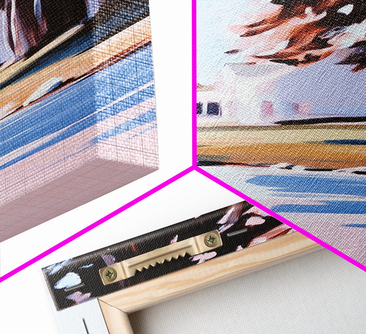 Autumn Tree, Tranquil Landscape Painting, Nature Retreat Art, Framed Canvas Print, Cozy Cabin Wall Decor, Fall Aesthetic