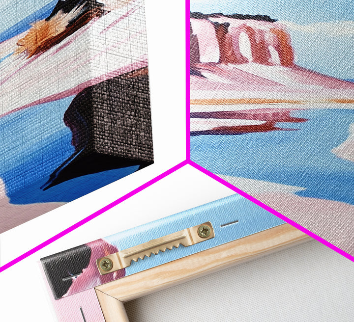 Desert Canyon, Western Landscape Art, Earthy Tones, Minimalist Decor, Scenic Painting, Nature Lover Gift, Framed Canvas Print, Wall Art