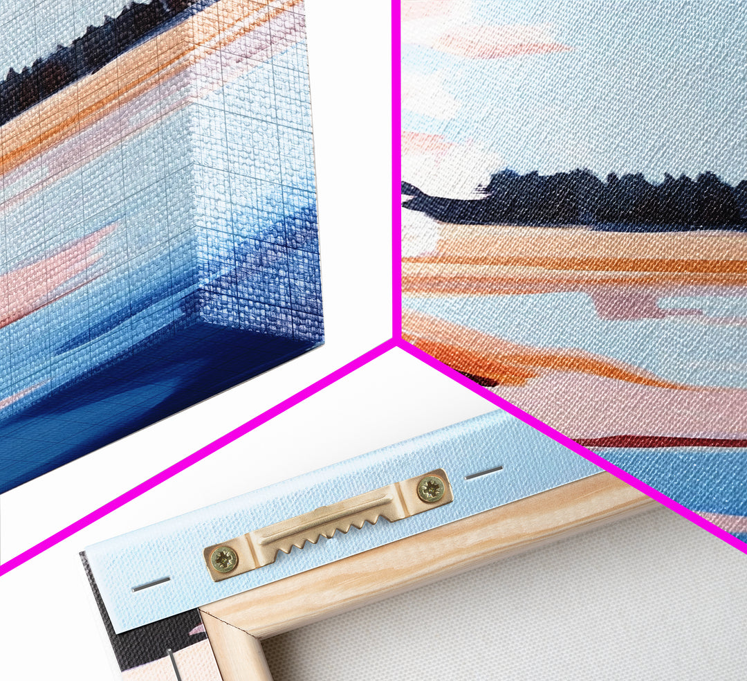 Autumn Lake, Reflection Art, Nature Print, Landscape Wall Art, Framed Canvas Print, Minimalist Decor, Forest Scene, Cabin Aesthetic