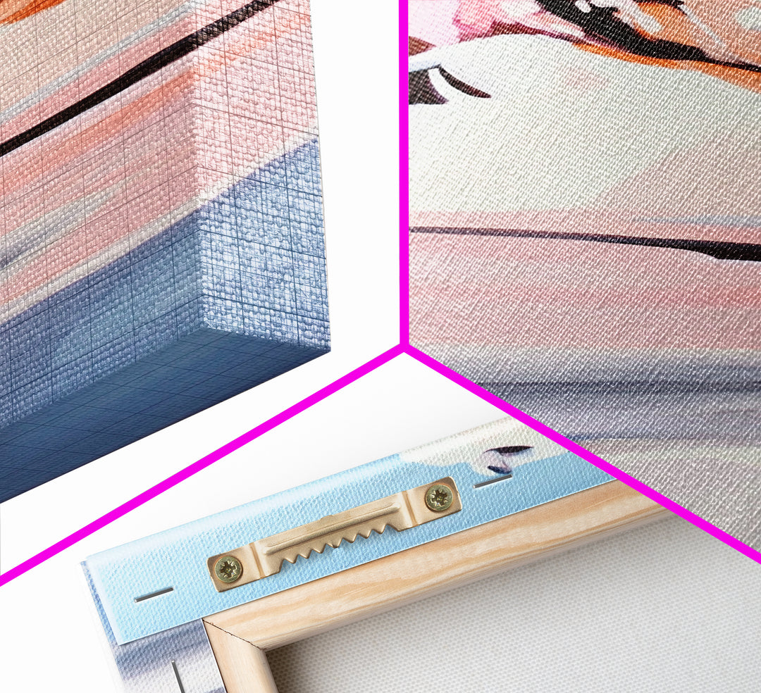 Cherry Blossom Painting, Pink Floral Art, Nature Wall Decor, Framed Canvas Print, Spring Aesthetic, Bedroom Wall Art, Romantic Floral