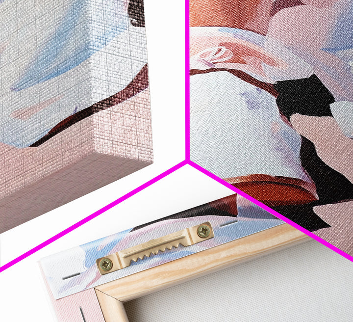 Ballet Shoes, Feminine Art, Elegant Decor, Fashion Print, Framed Canvas Print, Modern Wall Art, Soft Aesthetic, Romantic Artwork