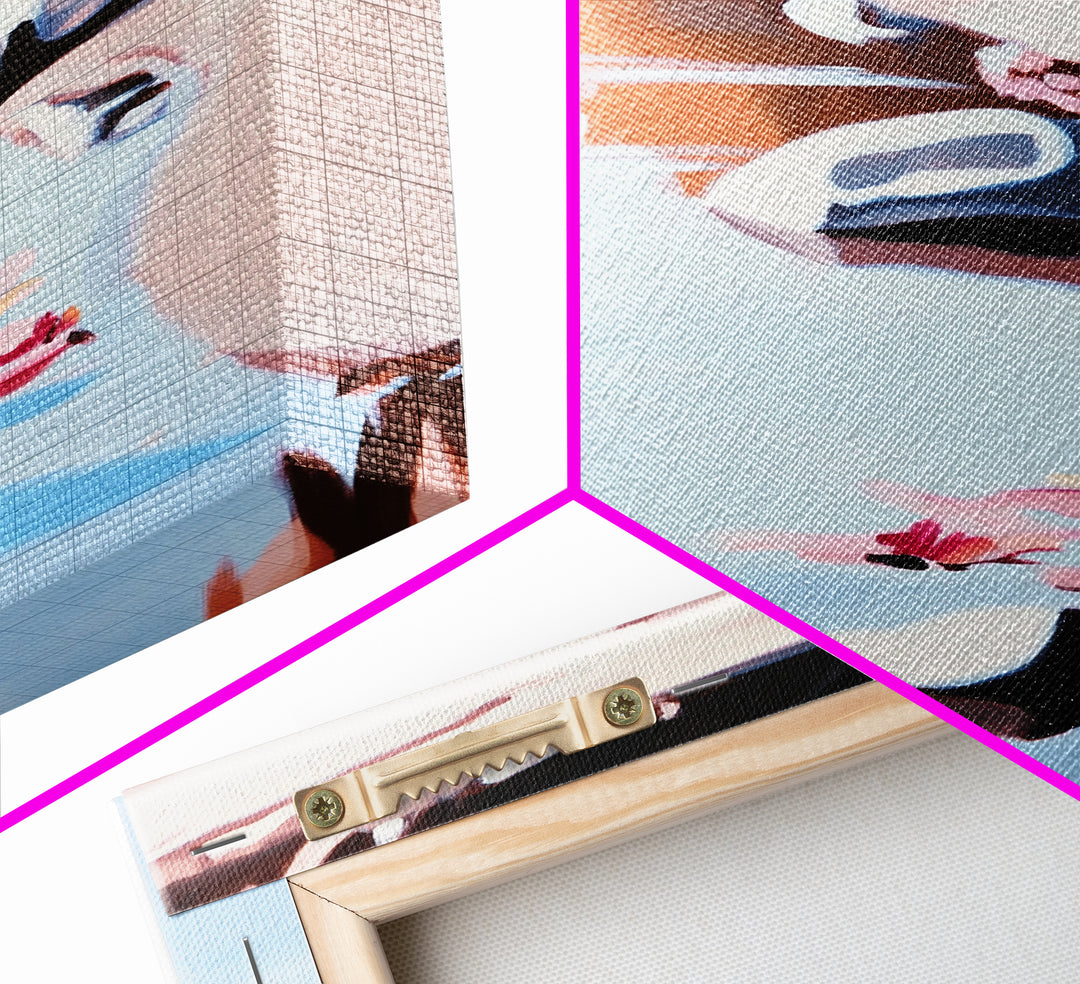 River Rock Art, Abstract Water Reflection, Serene Nature Print, Framed Canvas Print, Boho Landscape, Minimalist Decor, Living Room Art