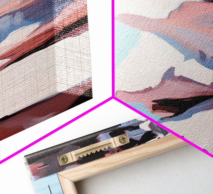 Coastal Cliffs, Ocean Wall Art, Beach House Decor, Abstract Seascape, Modern Coastal, Framed Canvas Print, Nautical Wall Art