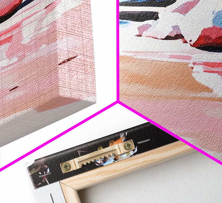 Rocky Shoreline, Water Reflections, Tranquil Landscape, Canvas Print, Nature Inspired Art, Modern Home Decor, Bedroom Wall Art