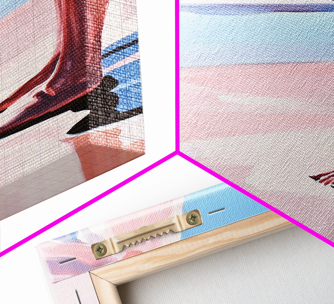 Barefoot Beach, Ocean View, Coastal Serenity, Minimalist Art, Framed Canvas Print, Seaside Aesthetic, Bedroom Decor, Relaxing Wall Art