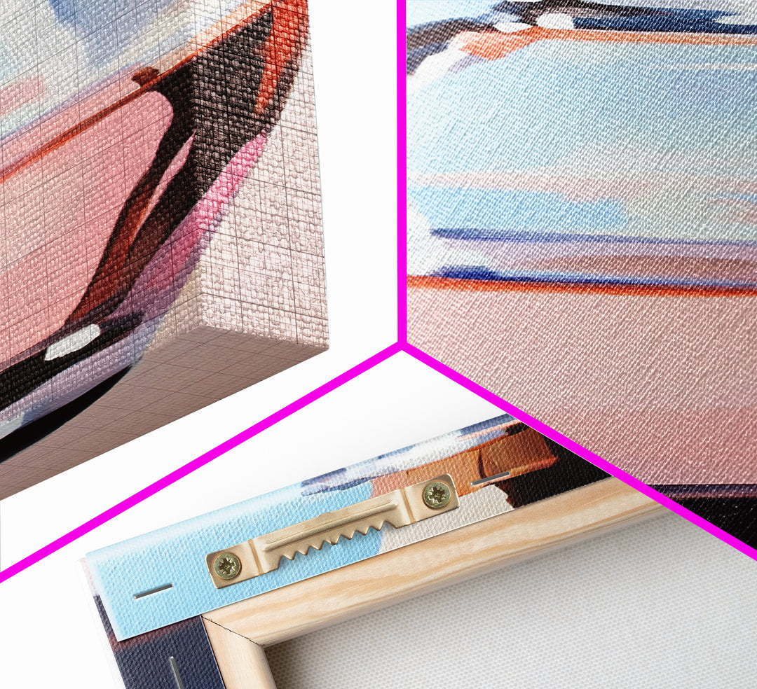 Abstract Bottle, Pink Aesthetic, Modern Kitchen Wall Art, Contemporary Bar Decor, Minimalist Still Life, Framed Canvas Print