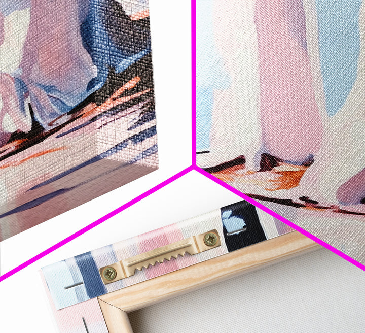 Birch Trees, Modern Forest Art, Minimalist Nature Painting, Cozy Cabin Wall Decor, Framed Canvas Print, Scandinavian Home Aesthetic