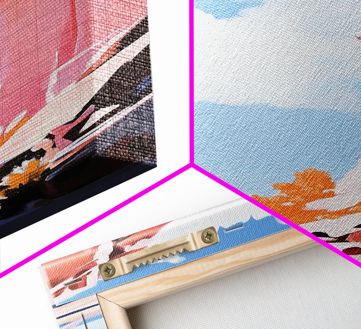 Canyon Landscape, Desert Wall Art, Warm Earth Tone Painting, Western Home Decor, Framed Canvas Print, Modern Rustic Wall Art