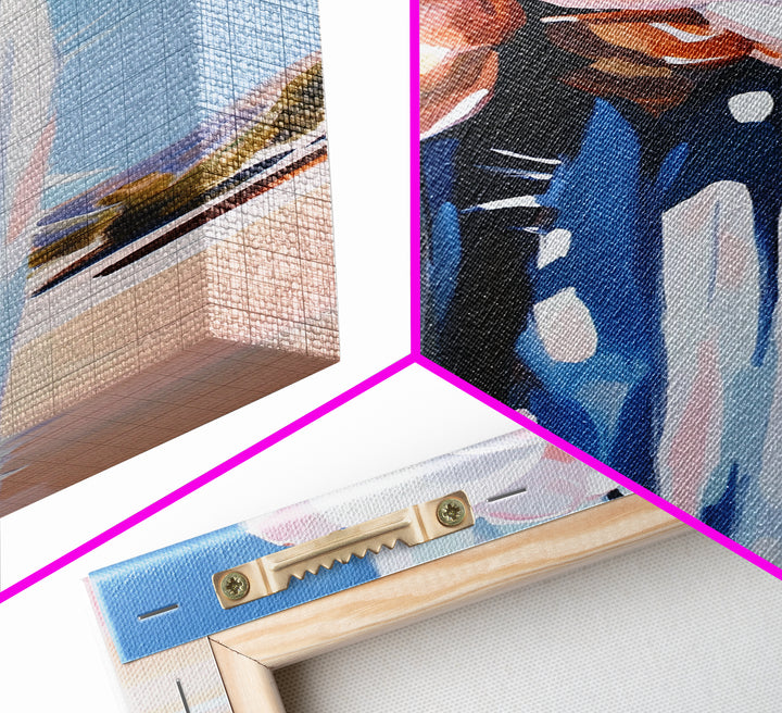 Desert Flowers, Modern Botanical Art, Pastel Succulent Painting, Nature Inspired Wall Decor, Framed Canvas Print, Aesthetic Home Art