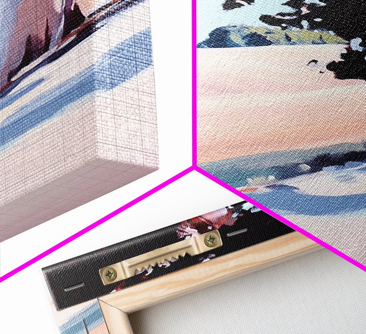 Rolling Hills, Tranquil Landscape, Country Scene, Framed Canvas Print, Rustic Farmhouse Decor, Nature Wall Art, Cozy Living Room Artwork