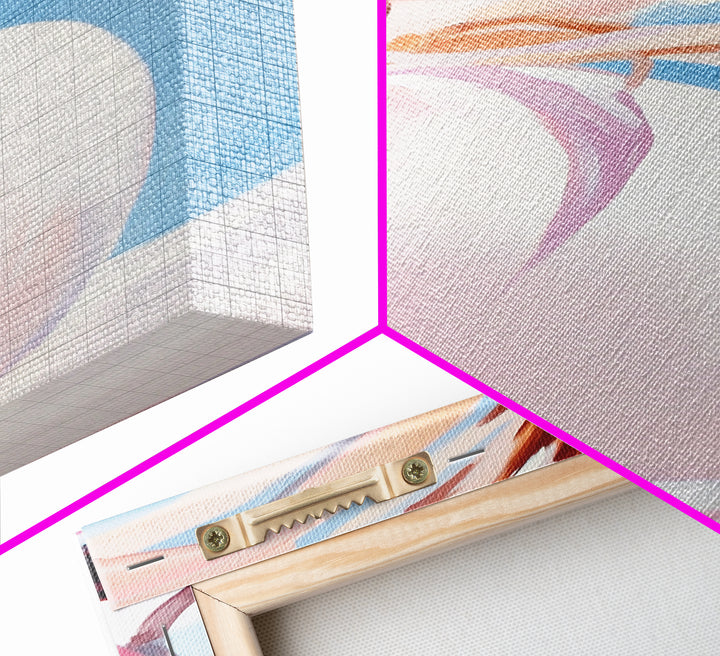 Desert, Palm Tree, Abstract, Framed Canvas Print, Earthy Tones Wall Art, Modern Southwest Decor, Stylish Living Room Art, Trendy Design