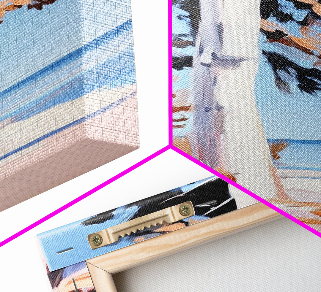 Birch Trees, Lakeside Forest Art, Nature Landscape Print, Framed Canvas Print, Rustic Cabin Decor, Modern Minimalist Wall Art