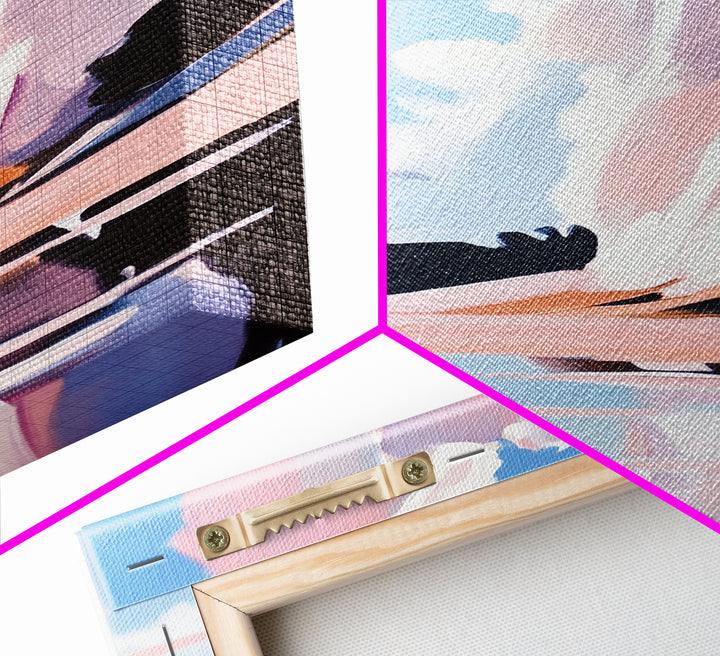 Cloud Reflection, Sky and Water Art, Dreamy Seascape Print, Framed Canvas Print, Serene Coastal Decor, Modern Nature Artwork