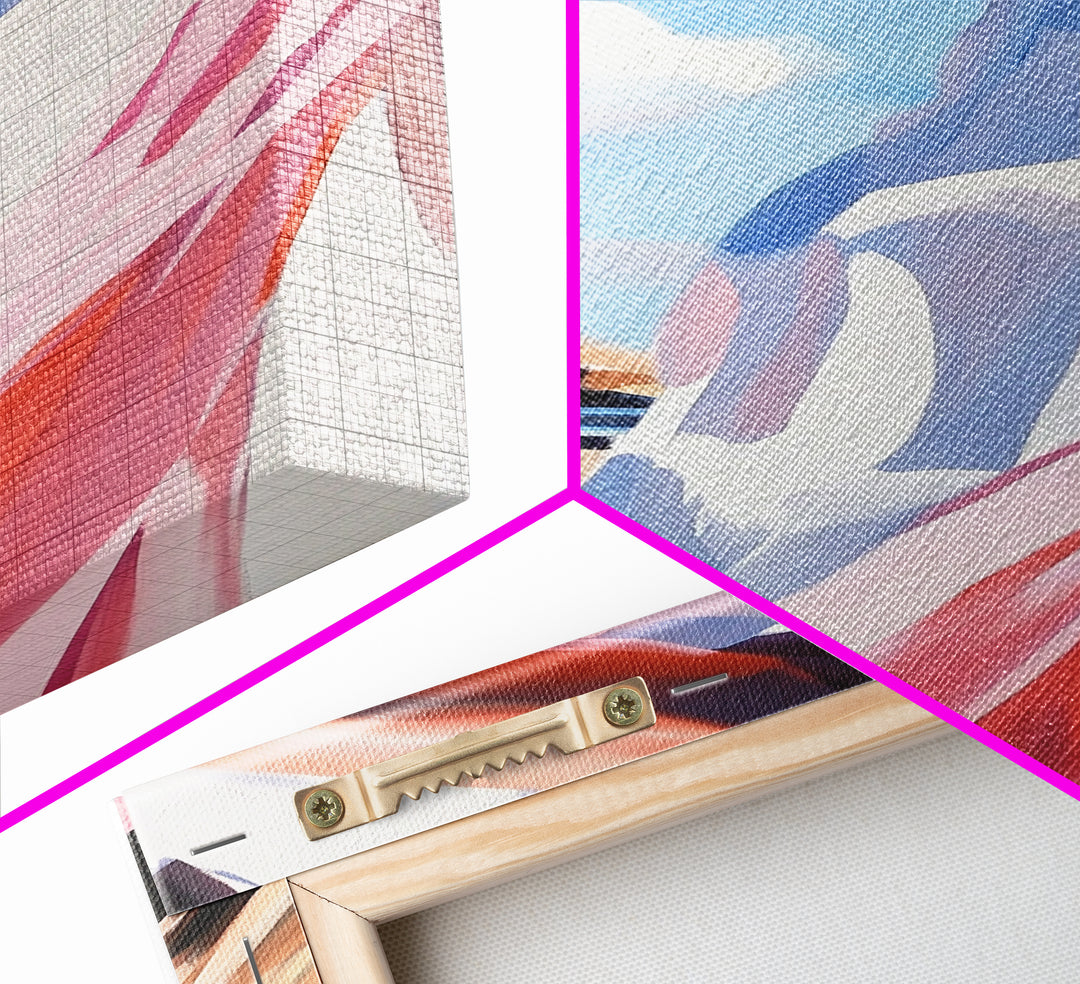 Coastal Breeze, Flowing Dress, Beach Aesthetic, Minimalist Art, Modern Home Decor, Living Room Wall Art, Framed Canvas Print