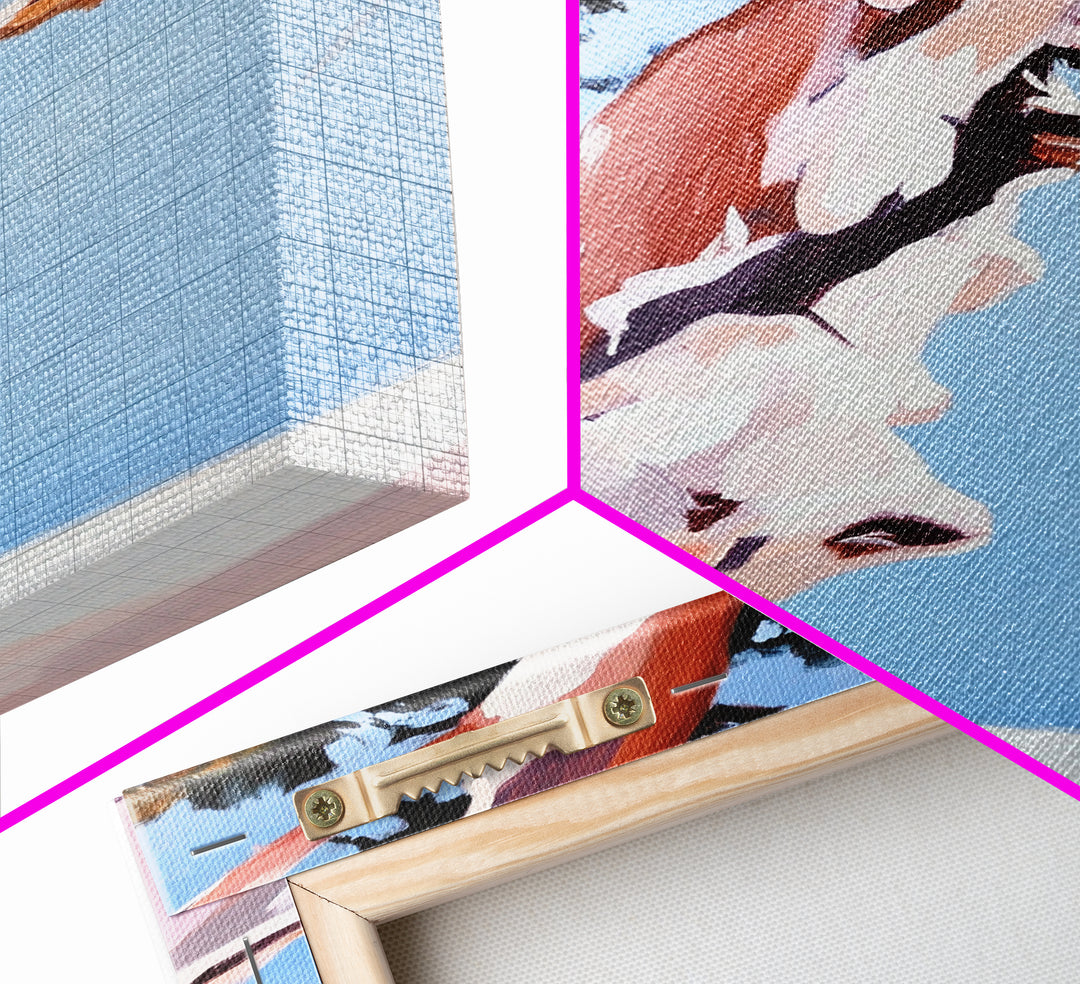 Abstract Tree Art, Modern Landscape Painting, Contemporary Earthy Decor, Minimalist Nature Print, Framed Canvas Print, Office Wall Art